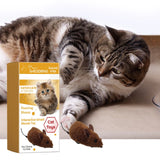Interactive Toys for Indoor Cats, Mouse Toys with Electronic Realistic Squeaky Sound, Automatic Moving Kitten Toys Electric Mice Toy Self Play Exercise Brown - Close-Up Angle