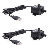 Battery Operated Submersible Water Pump for Aquarium Fountain Pond Circulating 10V USB Mini Quiet Underwater Pump