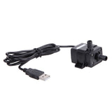 Battery Operated Submersible Water Pump for Aquarium Fountain Pond Circulating 10V USB Mini Quiet Underwater Pump - Front View