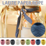 Raffia Ribbon, 787 inches Raffia Ribbon for Gift Wrapping, Raffia Yarn for Crocheting, Raffia Paper Ribbons for Craft, Packing Paper Twine Ribbon 1/5 Inch Width Red - Side View