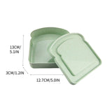 Sandwich Containers, Reusable Sandwich Box Container, Sandwich Holder Bread Container for Adults, BPA Free, Microwave & Dishwasher Safe, Office, Camping Green - Side View
