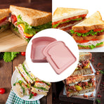 Sandwich Containers, Reusable Sandwich Box Container, Sandwich Holder Bread Container for Adults, BPA Free, Microwave & Dishwasher Safe, Office, Camping Pink