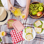 Sandwich Containers, Reusable Sandwich Box Container, Sandwich Holder Bread Container for Adults, BPA Free, Microwave & Dishwasher Safe, Office, Camping Pink