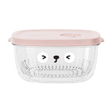 Fridge Berry Storage Container with Lids with Strainer, Plastic Fresh Produce Saver Keeper for Vegetable Fruit Meat Lettuce, BPA Free Kitchen Refrigerator Organization Pink
