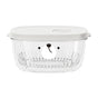 Fridge Berry Storage Container with Lids with Strainer, Plastic Fresh Produce Saver Keeper for Vegetable Fruit Meat Lettuce, BPA Free Kitchen Refrigerator Organization White