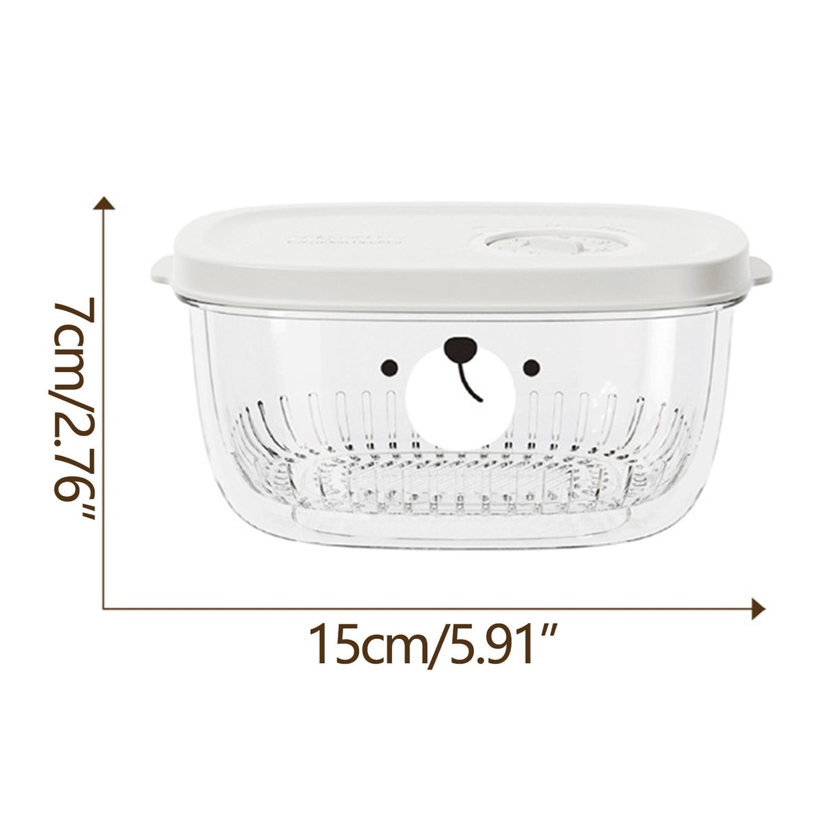 Fridge Berry Storage Container with Lids with Strainer, Plastic Fresh Produce Saver Keeper for Vegetable Fruit Meat Lettuce, BPA Free Kitchen Refrigerator Organization White