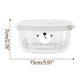 Fridge Berry Storage Container with Lids with Strainer, Plastic Fresh Produce Saver Keeper for Vegetable Fruit Meat Lettuce, BPA Free Kitchen Refrigerator Organization White