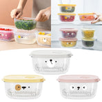 Fridge Berry Storage Container with Lids with Strainer, Plastic Fresh Produce Saver Keeper for Vegetable Fruit Meat Lettuce, BPA Free Kitchen Refrigerator Organization White