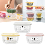 Fridge Berry Storage Container with Lids with Strainer, Plastic Fresh Produce Saver Keeper for Vegetable Fruit Meat Lettuce, BPA Free Kitchen Refrigerator Organization White - Top-Down View