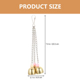 Rattle The Bell Parrot Toy for Large Birds - Stainless Steel Cage Decor for Parakeets, Cockatiels, and Small Tail Birds - Side View