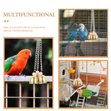 Rattle The Bell Parrot Toy for Large Birds - Stainless Steel Cage Decor for Parakeets, Cockatiels, and Small Tail Birds