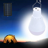 Kdkad Solar Lamp Portable LED Light Bulb, Solar Panel, Powered Rechargeable Lantern Lights Lamps for Pet House Shed Barn Indoor Outdoor Emergency Hiking Tent Reading CamNight Light - Front View