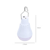 Kdkad Solar Lamp Portable LED Light Bulb, Solar Panel, Powered Rechargeable Lantern Lights Lamps for Pet House Shed Barn Indoor Outdoor Emergency Hiking Tent Reading CamNight Light - Side View