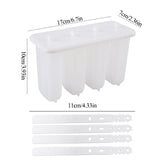 Popsicle Molds 4 Cavities BPA Free Silicone Popsicle Molds, Ice Molds Silicone Popsicle Maker Homemade Ice Cream Mold, Reusable Multicolor