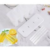 Popsicle Molds 4 Cavities BPA Free Silicone Popsicle Molds, Ice Molds Silicone Popsicle Maker Homemade Ice Cream Mold, Reusable Multicolor - 45-Degree Angle
