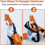 Chainsaw Hanger, 2 Pack Chainsaw Wall Mount, Heavy Duty Chainsaw Holder, Garage Organization Garage Storage Shed Organizer Mounted Chainsaw Rack