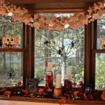Fall Garland Maple Leaf with White Pumpkin 6 FT, Hanging Vine Garland with Table Centerpiece Thanksgiving Decorations Indoor Outdoor Window Fireplace Autumn Home Decor, Orange