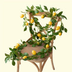 Artificial Lemon Garland, 6Ft Faux Greenery Garland Vine with Fake Yellow Lemon Spring Artificial Fruit Garland for Front Door Wall Decoration