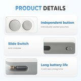Mini Bag Sealer, USB-C Rechargeable 2 in 1 Heat Seal with Cutter and Magnet, Resealer Machine for Snack Bags (2 pcs, White and Blue) - Side View