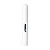 Cordless Hair Straightener 2 in 1 Mini Curler and Flat Iron Ceramic Portable USB Rechargeable Travel Hair Styler for Women Men with Pouch (White 19.5*2cm) - Front View