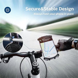 Bike Phone Mount, Universal Bike Cell Phone Holder, 360° Rotatable, Silicone Bicycle Phone Mount Compatible with iPhone 15/14/13/Pro Max/Pro/mini/12/11/Xs/Max/Xr/X/7/8/Plus, 4.0''~6.7'' Cellphones - Side View