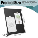 Magnet Board - Black, 8.5 x 11 x 2.6 in - Standing Magnetic Board for Desk & Wall - Magnetic Display for Memos, Photos & Documents - Side View