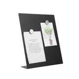 Magnet Board - Black, 8.5 x 11 x 2.4 in - Standing Magnetic Board for Desk & Wall - Magnetic Display for Memos, Photos & Documents - Front View