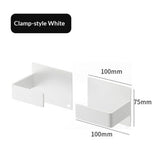 Magnetic Holding Type Kitchen Paper Holder, White, Approx. W 3.9 x D 3.9 x H 3.9 inches (10 x 7.5 x 10 cm) (Per One), Plate, Large Type Compatible - Front View