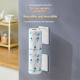 Magnetic Holding Type Kitchen Paper Holder, White, Approx. W 3.9 x D 3.9 x H 3.9 inches (10 x 7.5 x 10 cm) (Per One), Plate, Large Type Compatible