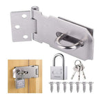 30mm Door Bolt with Latch and Keys - Heavy-Duty Security Lock for Home & Office