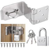 30mm Door Bolt with Latch and Keys - Heavy-Duty Security Lock for Home & Office - Front View