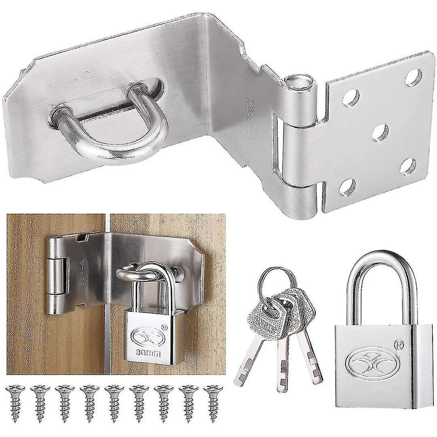 30mm Door Bolt with Latch and Keys - Heavy-Duty Security Lock for Home & Office