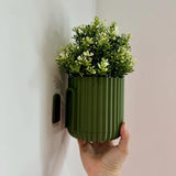 Modern Minimalist Mounted Planter, Indoor, Hidden Wall Mount, Home Decor, Home Gift, Wall Planter, Hidden Drip Tray - Front View