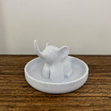 Elephant Jewelry Dish with Decorative Ring Holder and Tray Adorable Elephant Ring Organizer Tray for Jewelry Keep Ring Dish and Holder