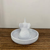 Elephant Jewelry Dish with Decorative Ring Holder and Tray Adorable Elephant Ring Organizer Tray for Jewelry Keep Ring Dish and Holder - Top-Down View