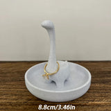 Dinosaur Jewelry Holder for Adorable Ring Display Cute Dino Ring Stand for Ring Storage Dino Ring Organizer Jewelry Display Ring Dish Tray - 45-Degree Angle
