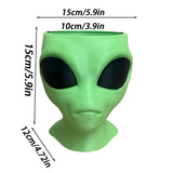 Alien Planter - Alien Bust Plant Pot - Scifi Indoor Planters - Space Indoor Home Decor - Cool Planters - Office Plant（grey）