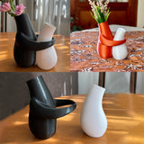 3D printedHugging Vases, decorative vase, suitable for office and home desktop flower pots, a gift for illustration enthusiasts, Valentine's Day, Mother's Day, Easter gift. - Front View