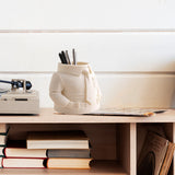 Hirt & Tie Pen Holder – Stylish 3D Printed Desk Organizer - Top-Down View