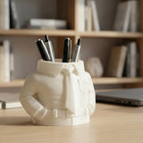 Hirt & Tie Pen Holder – Stylish 3D Printed Desk Organizer - 45-Degree Angle