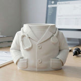 Doctor Pen Holder Desk Organizer - Lab Coat & Stethoscope Desktop Doctor Pen Holder - Top-Down View