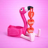 Romantic Flamingo Couple Figurine | Cute Love Decor Sculpture | Valentines Gift | Small Item Storage Container