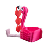 Romantic Flamingo Couple Figurine | Cute Love Decor Sculpture | Valentines Gift | Small Item Storage Container - Top-Down View