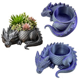Sleeping Dragon Bowl, Fantasy Home Decor 3D Printed,Sleeping Dragon Flowerpot,Dragon Lover Gifts