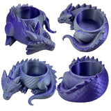 Sleeping Dragon Bowl, Fantasy Home Decor 3D Printed,Sleeping Dragon Flowerpot,Dragon Lover Gifts - Front View