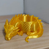 Sleeping Dragon Bowl, Fantasy Home Decor 3D Printed,Sleeping Dragon Flowerpot,Dragon Lover Gifts - Rear View