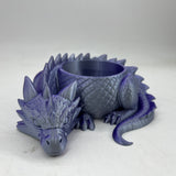 Sleeping Dragon Bowl, Fantasy Home Decor 3D Printed,Sleeping Dragon Flowerpot,Dragon Lover Gifts - Close-Up Angle