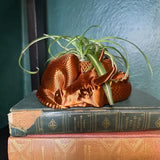 Dragon Planter, 3D Printed, Fantasy Decor, Dragon Pot, Dragon Bowl, Dragon Dish - Side View