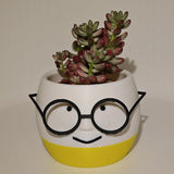 Simple and adorable 3D printed glass flower pots—use them to decorate your home! White and red, single piece.