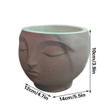 A 3D-printed, serene flowerpot, an eye-catching decorative piece for modern interior spaces. Suitable for planting small plants or succulents. - 45-Degree Angle